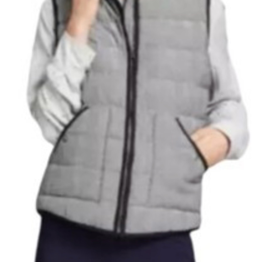 Elegant Gray Quilted Vest for Women